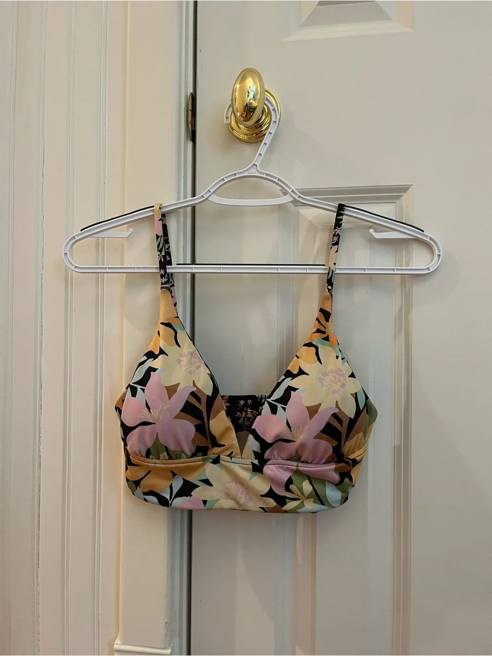 Billabong - Mas Aloha Reversible V-Neck Cami Bikini Top - Floral - NWOT - Size S